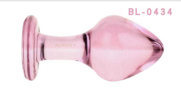 Women's Ice and Fire Glass Pink Backyard Anal Plug Sex Toys Sex Toys