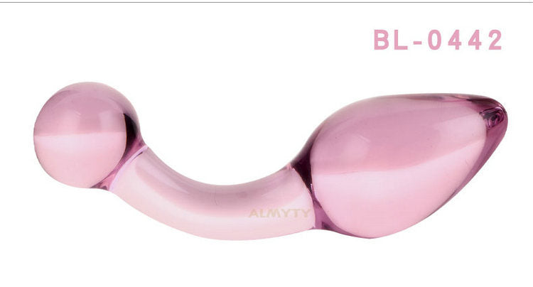 Women's Ice and Fire Glass Pink Backyard Anal Plug Sex Toys Sex Toys
