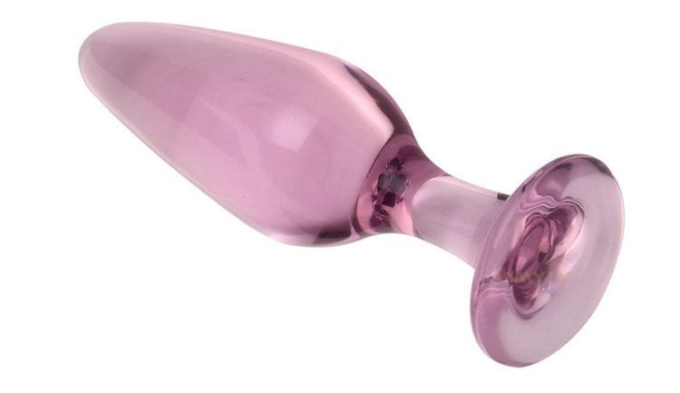 Women's Ice and Fire Glass Pink Backyard Anal Plug Sex Toys Sex Toys