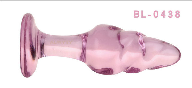 Women's Ice and Fire Glass Pink Backyard Anal Plug Sex Toys Sex Toys
