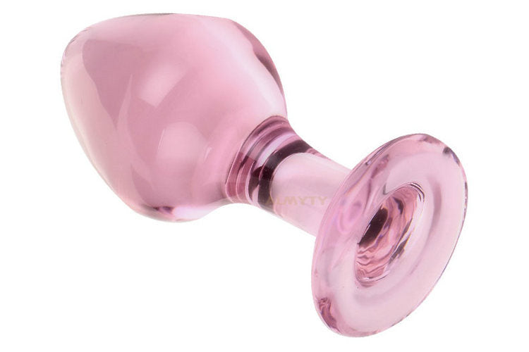 Women's Ice and Fire Glass Pink Backyard Anal Plug Sex Toys Sex Toys
