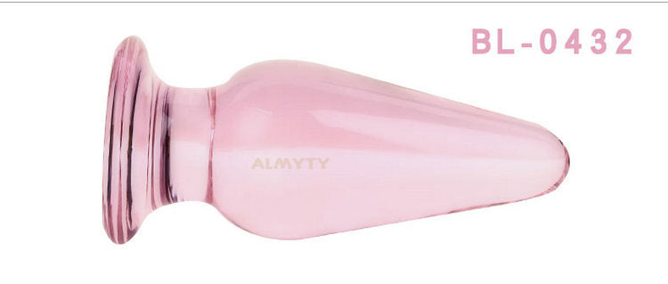 Women's Ice and Fire Glass Pink Backyard Anal Plug Sex Toys Sex Toys