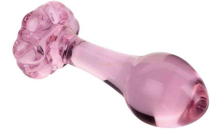 Women's Ice and Fire Glass Pink Backyard Anal Plug Sex Toys Sex Toys