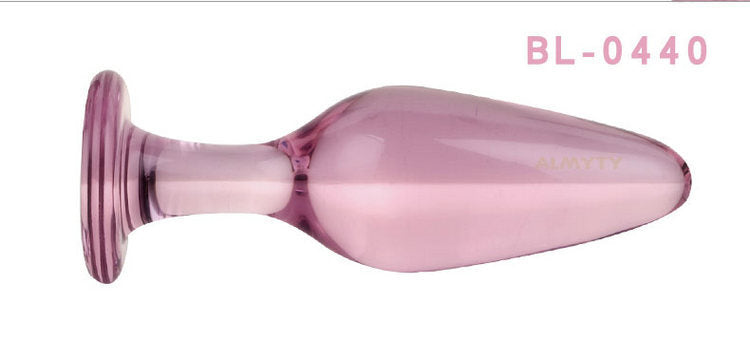 Women's Ice and Fire Glass Pink Backyard Anal Plug Sex Toys Sex Toys