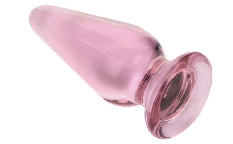 Women's Ice and Fire Glass Pink Backyard Anal Plug Sex Toys Sex Toys