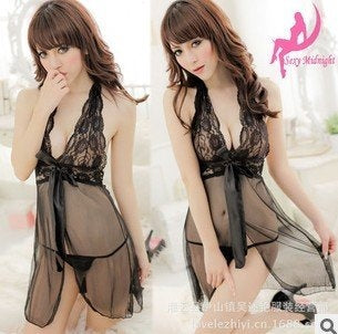 Women's Sexy Lingerie Night Dress Babydoll Underwear Sleep wear black Teddy Inti