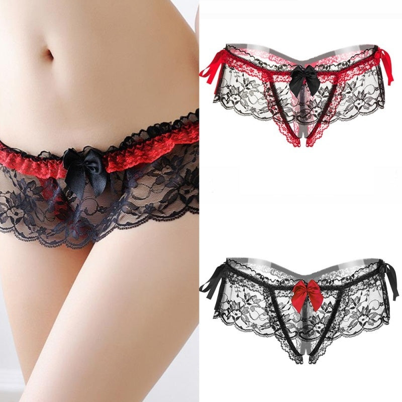 Women's Sexy Lace Underwear Briefs G-string Thongs Exotic Lingerie