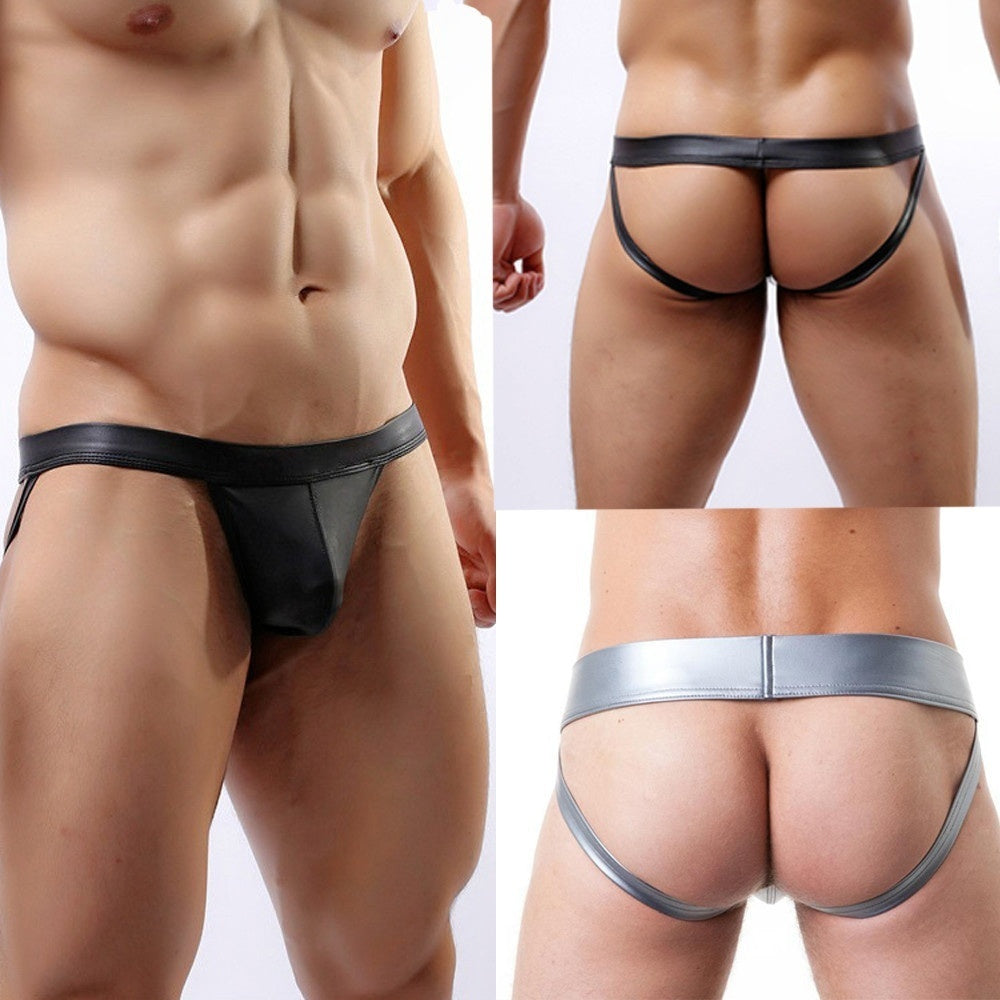 Adore Sexy Men's Thongs G-string Underwear Leather Jockstrap Trunks