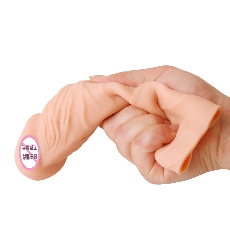 Penis Sleeve Delayed Condom Man Penis Sets Extended Sleeve Adult Sex Toy for Male