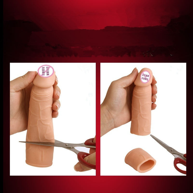 Penis Sleeve Delayed Condom Man Penis Sets Extended Sleeve Adult Sex Toy for Male