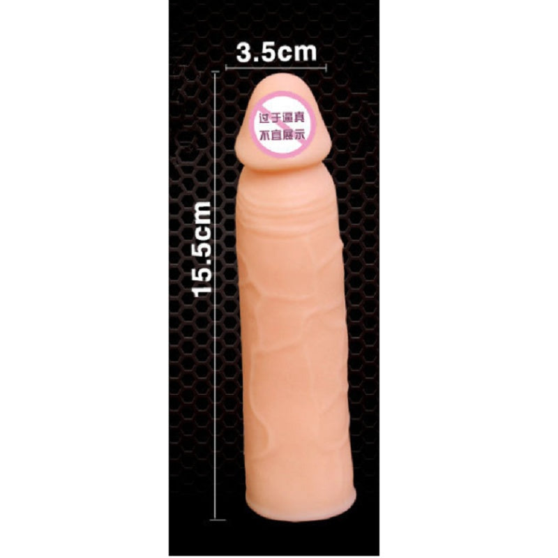 Penis Sleeve Delayed Condom Man Penis Sets Extended Sleeve Adult Sex Toy for Male