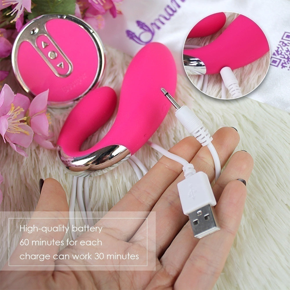 2 Head Wireless Remote Vibrators for Women Clit&G-Spot Stimulation Massage USB Rechargeable Sex Product for Female