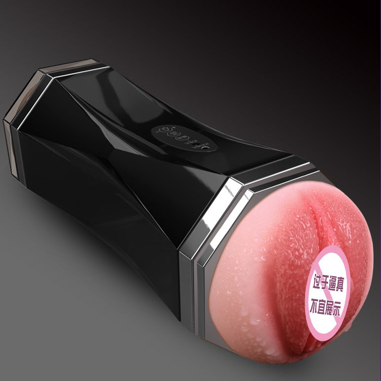 جهاز استمناء للرجال بقناتين برأسين وكأس طائرة مع اهتزازات وألعاب جنسية للرجال