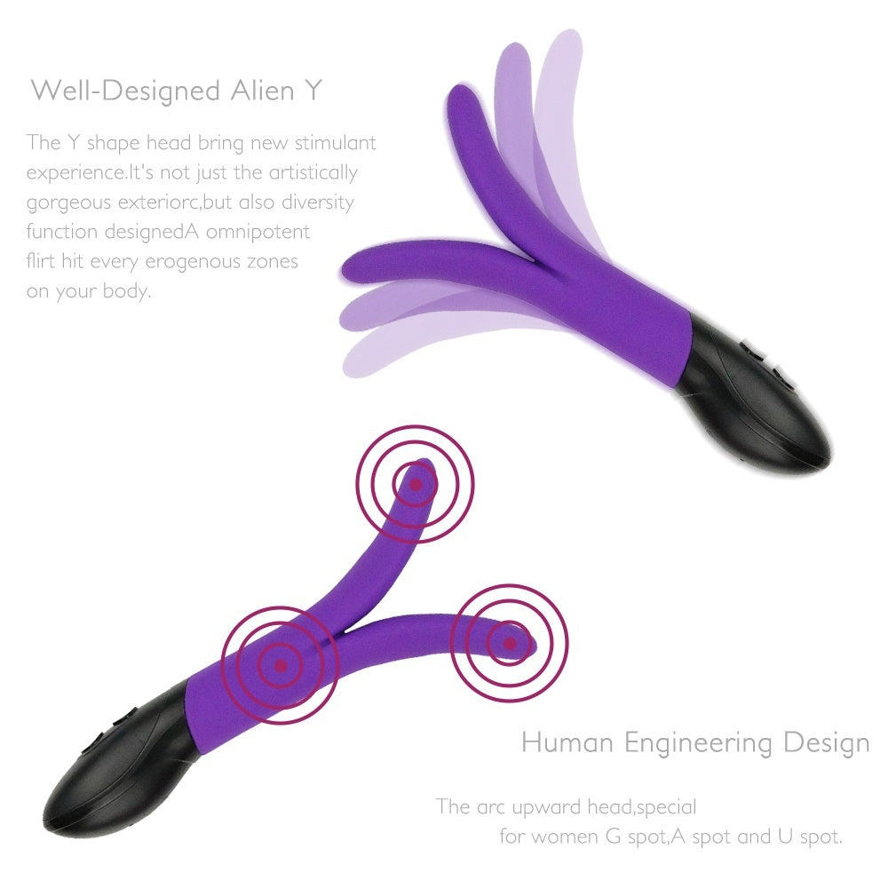 Dual-End Dildo Vibrator Double Multi-function Vibration G spot Massager Waterproof Sex Toy for Female