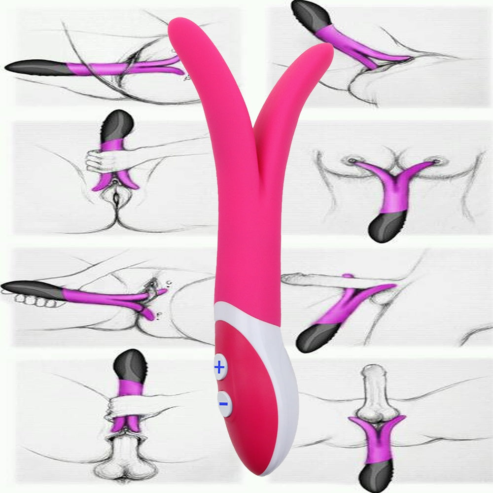Dual-End Dildo Vibrator Double Multi-function Vibration G spot Massager Waterproof Sex Toy for Female