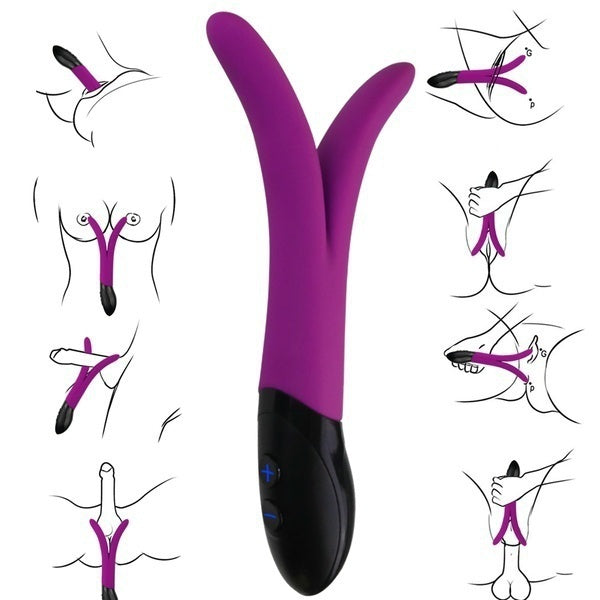 Dual-End Dildo Vibrator Double Multi-function Vibration G spot Massager Waterproof Sex Toy for Female