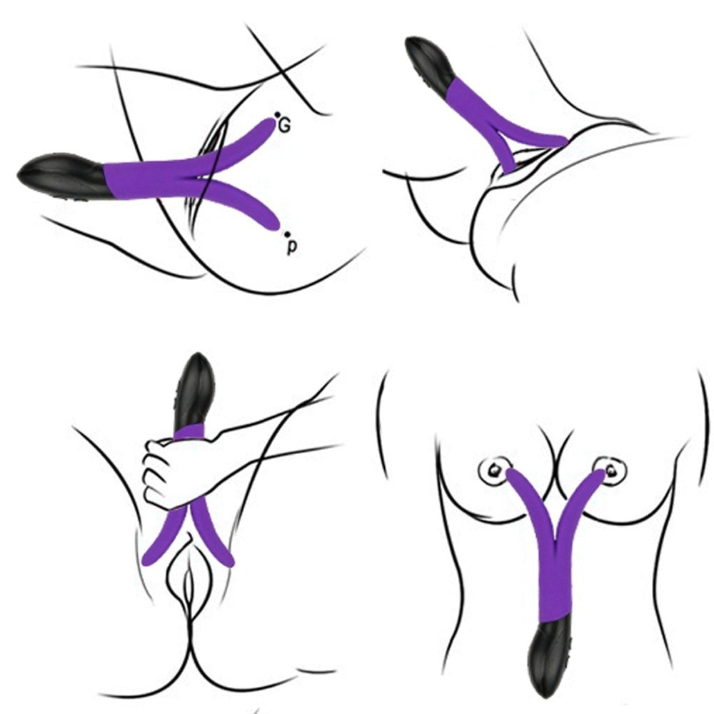 Dual-End Dildo Vibrator Double Multi-function Vibration G spot Massager Waterproof Sex Toy for Female