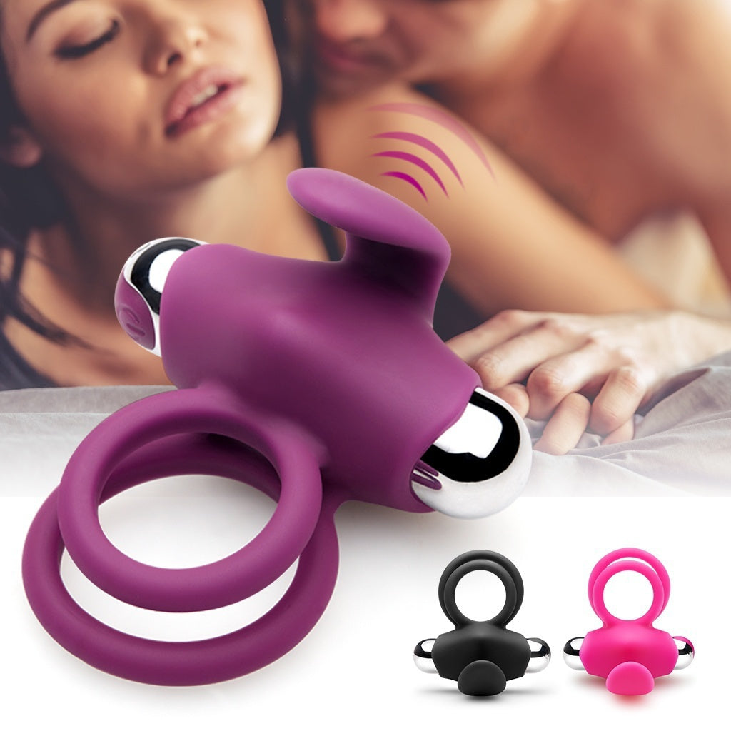 Vibrating Cock Delayed Ring 10 Vibration Stimulate Penis&Clit Waterproof Adult Sex Toy for Men Couple