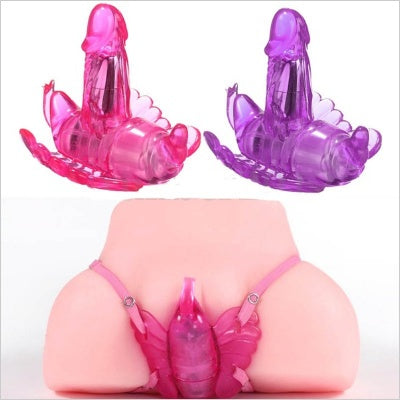 Female Butterfly Vibration Dildo Wearable Body Massager Vibrator Panty Sex Toys