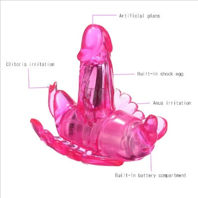 Female Butterfly Vibration Dildo Wearable Body Massager Vibrator Panty Sex Toys