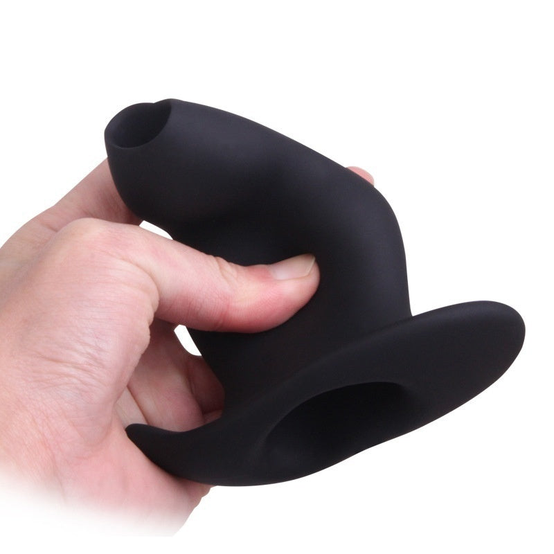 Hollow Enema Butt Plug Soft Silicone Anus Vagina Prostate Massager Gay Anal Sex Toy for Men Women
