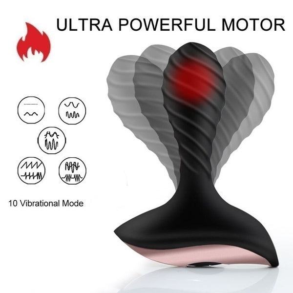10 Vibration Modes of Butt Plug Anal Vibrators Silicone Anus Prostate Massager Gay Sex Toys for Men