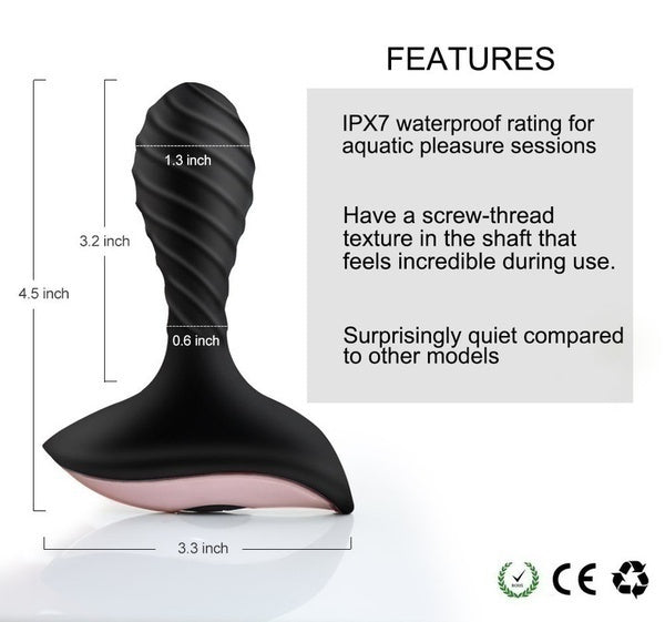 10 Vibration Modes of Butt Plug Anal Vibrators Silicone Anus Prostate Massager Gay Sex Toys for Men