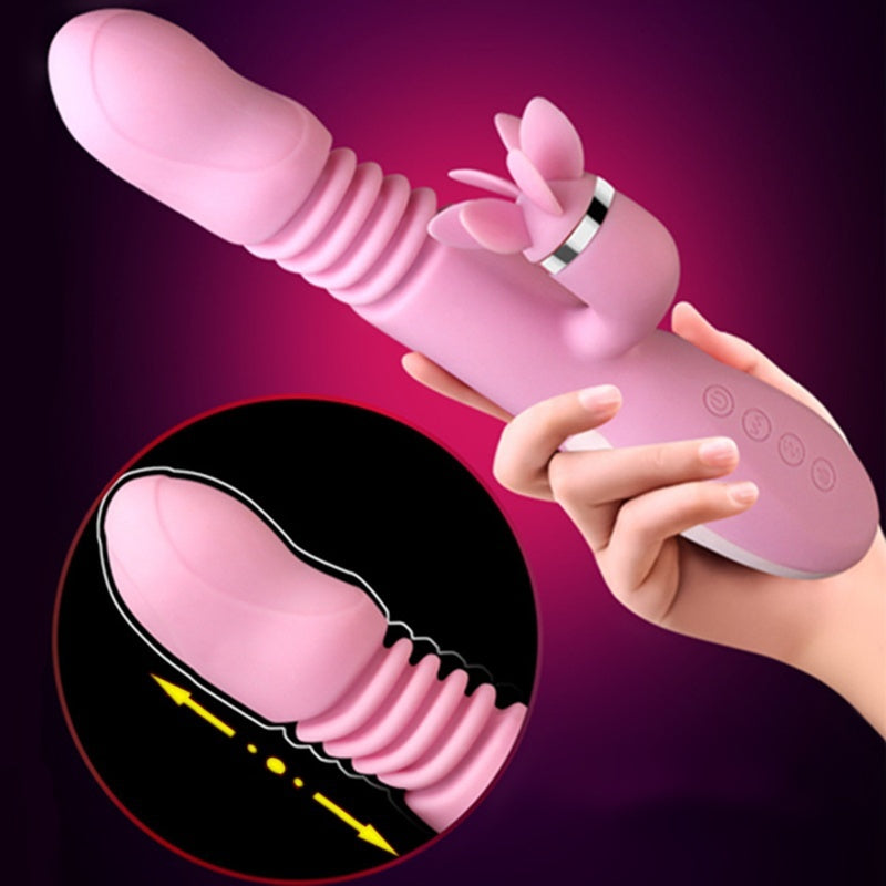 Rotating Tongue Heating Dildo Vibrator Multi-Speed Clit Licking Female Masturbation Sex Toys for Women