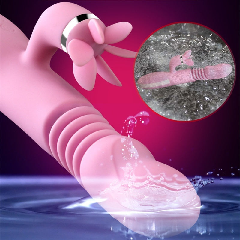 Rotating Tongue Heating Dildo Vibrator Multi-Speed Clit Licking Female Masturbation Sex Toys for Women