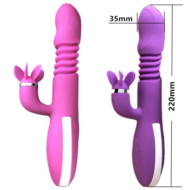 Rotating Tongue Heating Dildo Vibrator Multi-Speed Clit Licking Female Masturbation Sex Toys for Women