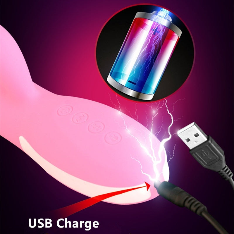 Rotating Tongue Heating Dildo Vibrator Multi-Speed Clit Licking Female Masturbation Sex Toys for Women
