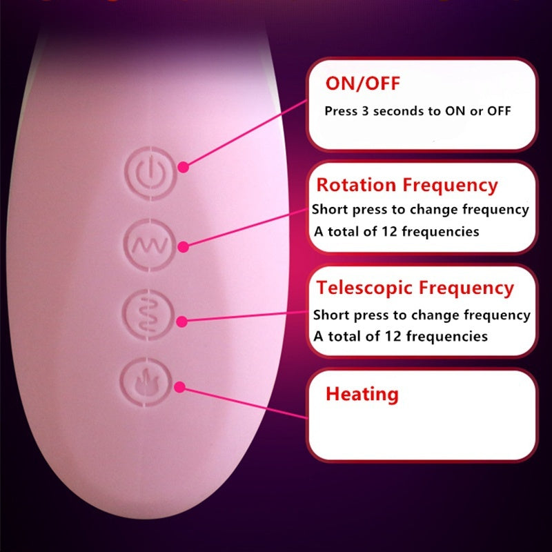 Rotating Tongue Heating Dildo Vibrator Multi-Speed Clit Licking Female Masturbation Sex Toys for Women
