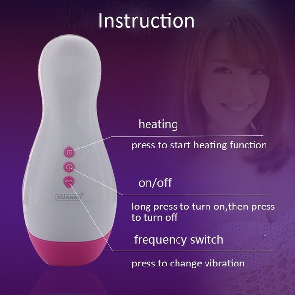 Smart Heating Masturbating Sex Toy Men Male Realistic Vibrating Oral Sex Masturbator Cup