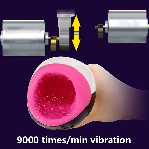 Smart Heating Masturbating Sex Toy Men Male Realistic Vibrating Oral Sex Masturbator Cup