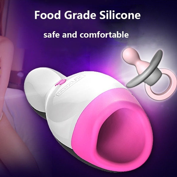 Smart Heating Masturbating Sex Toy Men Male Realistic Vibrating Oral Sex Masturbator Cup