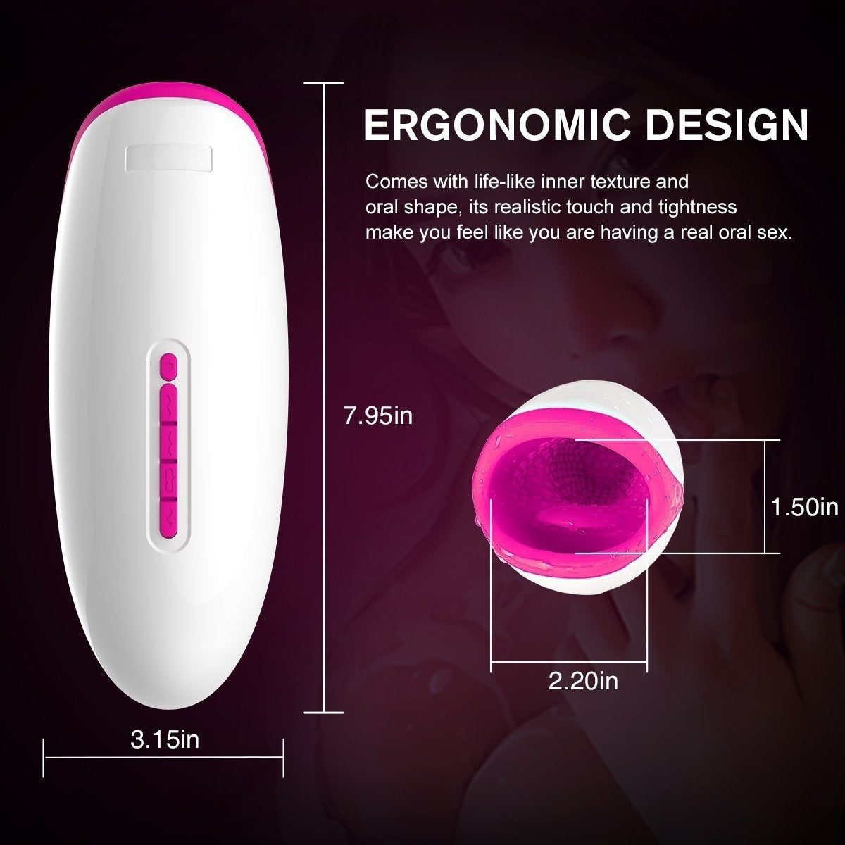 Powerful 10 Frequency 5 Thrusting Sucking Patterns Usb Recharge Male Intelligent Heating Realistic Deep Throat Peristalsis M-asturbator Oral Sex Cup Stimulation Tongue Sex Delay Exercise Sex Toys for Men
