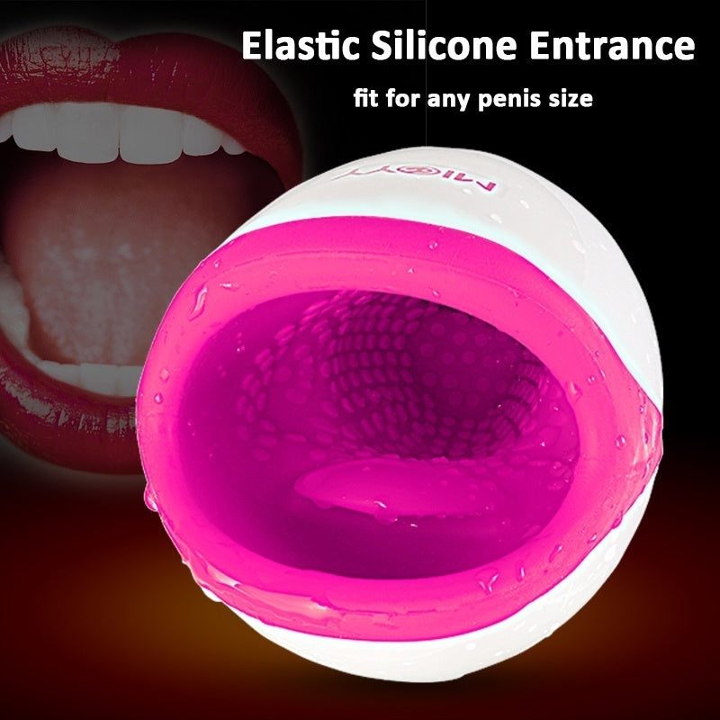 Powerful 10 Frequency 5 Thrusting Sucking Patterns Usb Recharge Male Intelligent Heating Realistic Deep Throat Peristalsis M-asturbator Oral Sex Cup Stimulation Tongue Sex Delay Exercise Sex Toys for Men