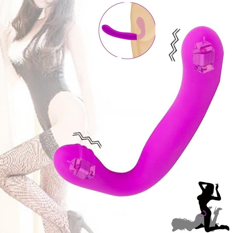 Lesbian Strap on Double End Dildo Vibrators Strapless Strapon Dildos Sex Toys for Women