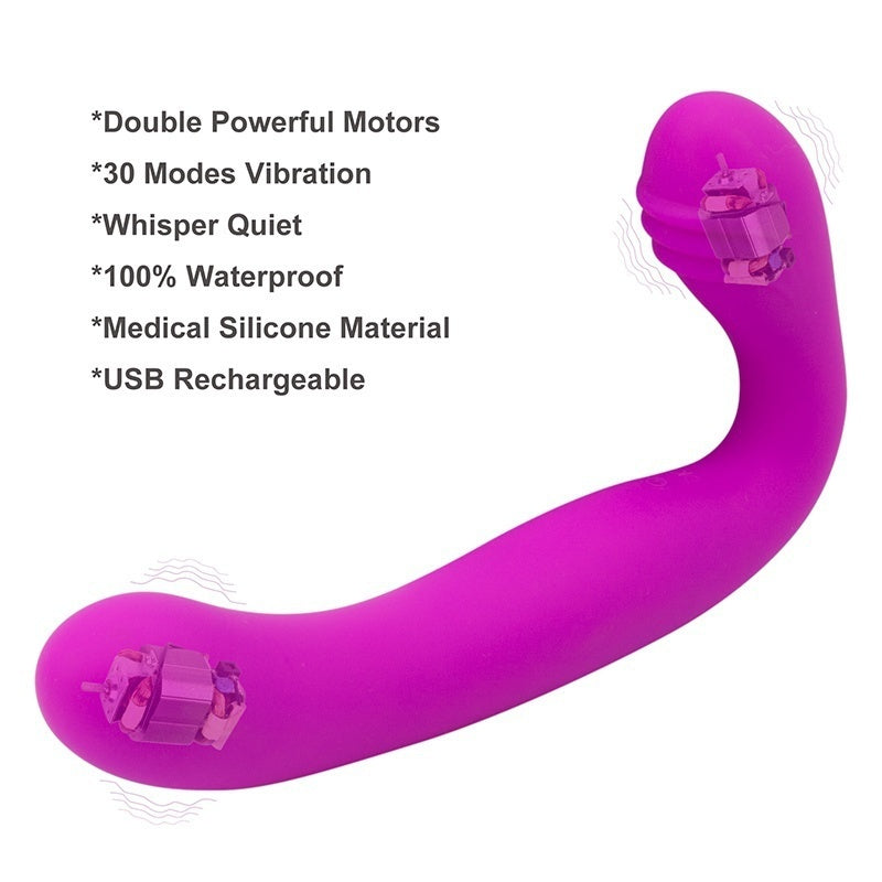 Lesbian Strap on Double End Dildo Vibrators Strapless Strapon Dildos Sex Toys for Women
