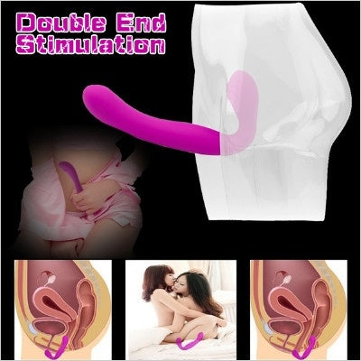 Lesbian Strap on Double End Dildo Vibrators Strapless Strapon Dildos Sex Toys for Women