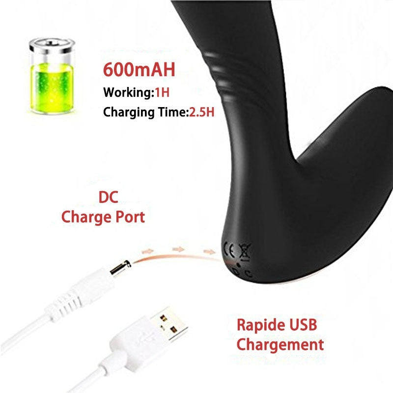 Male Butt Plug Vibrating Anal Prostate Massager Vibrator Gay Sex Toys for Men