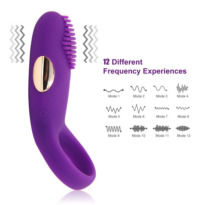 Sex Delay Cock Ring Vibrating Penis Rings Silicone 12 Speed Adult Sex Toys for Men Couple