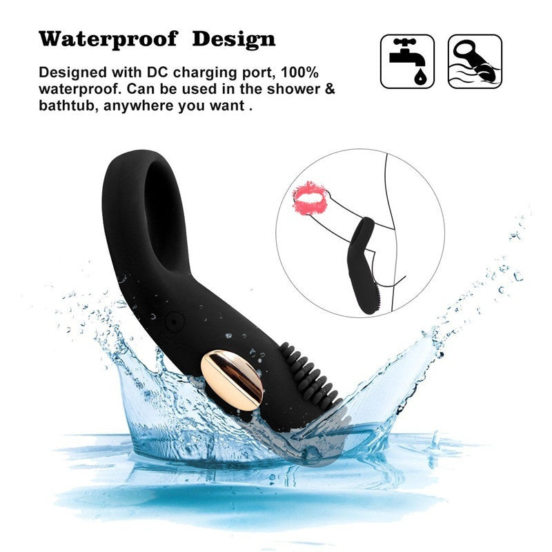 Sex Delay Cock Ring Vibrating Penis Rings Silicone 12 Speed Adult Sex Toys for Men Couple