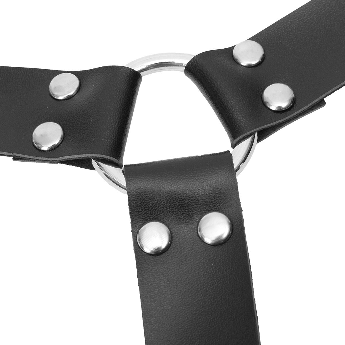 Mens Sexy PU Leather Chest Harness Bondage Buckles Interest Costume Clubwear