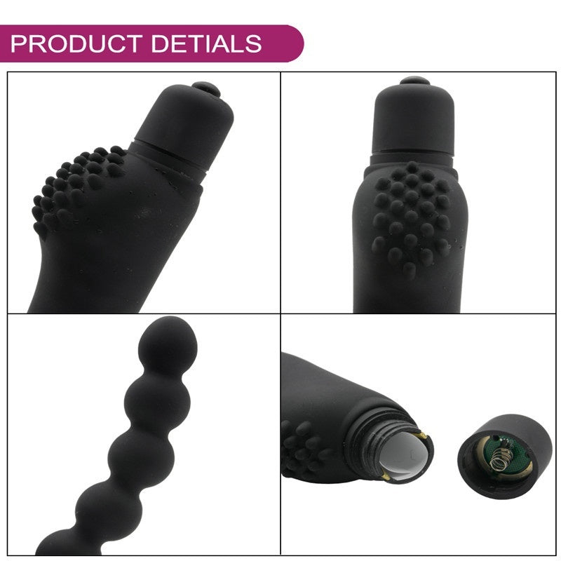 10 Speeds Anal Beads Vibrator Butt Plug Vibration Prostate Massager Silicone Sex Toys for Men Woman Gay