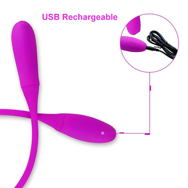 Dual-Head String Vibrator Clitoral G-spot Stimulator Anal Butt Plug Massager Adult Sex Toy for Men Women Couples Gay Lesbian