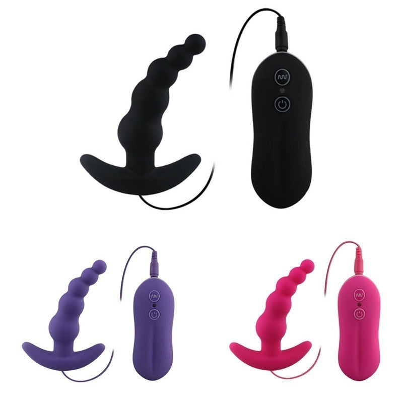 Anal Stimulate Beads Butt Plug Vibrator Dildo with Multiple Beads Massgaer Adult Sex Toys for Couple