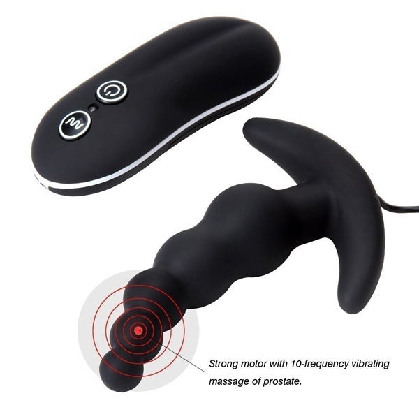 Anal Stimulate Beads Butt Plug Vibrator Dildo with Multiple Beads Massgaer Adult Sex Toys for Couple