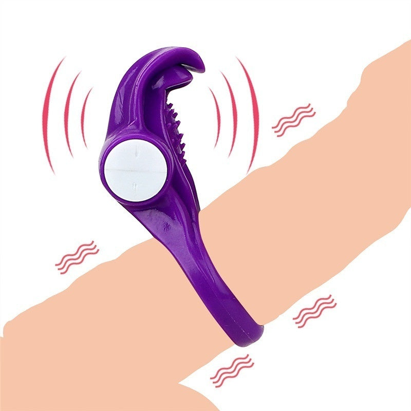 Male Ejaculation Delay Penis Ring Vibrating Tongue Clitorl Stimulate Cock Ring Adult Sex Toys for Men