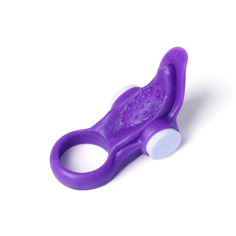 Male Ejaculation Delay Penis Ring Vibrating Tongue Clitorl Stimulate Cock Ring Adult Sex Toys for Men